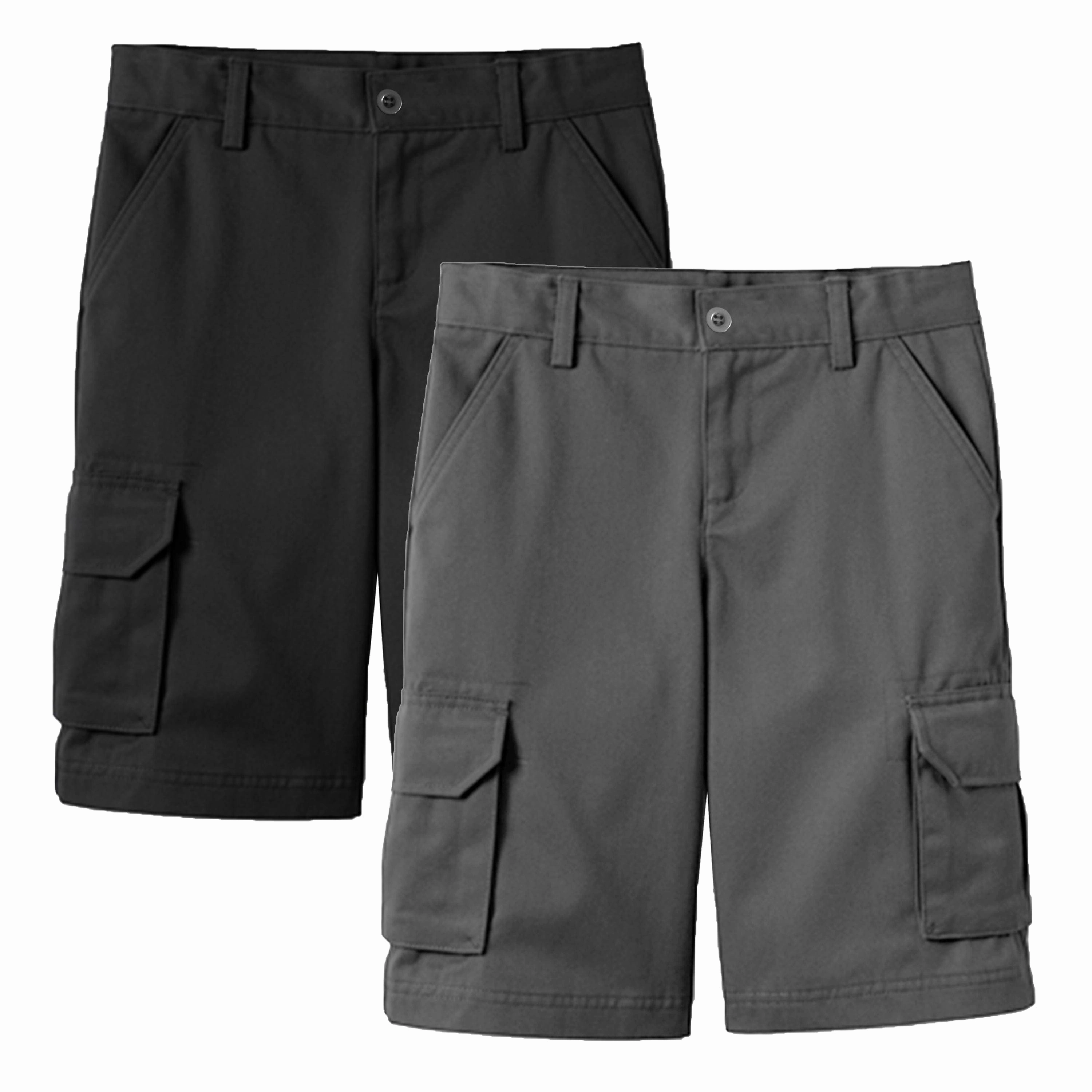 shorts set Minimal Fit 2-Pack Boy's Stretch Cotton Cargo Shorts (Sizes, 8-18)