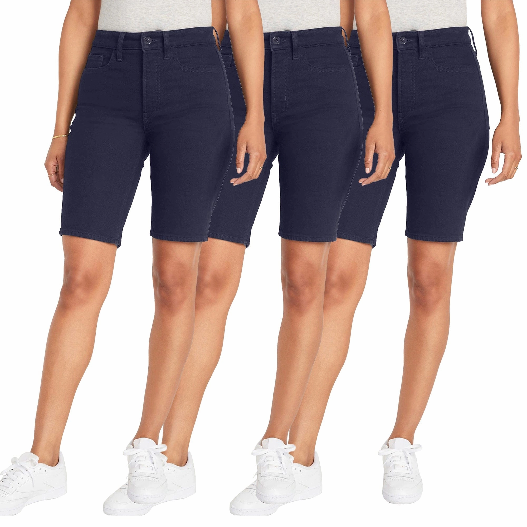 camping clothes 3-Pack Juniors School Uniform Super Stretch Bermuda Shorts