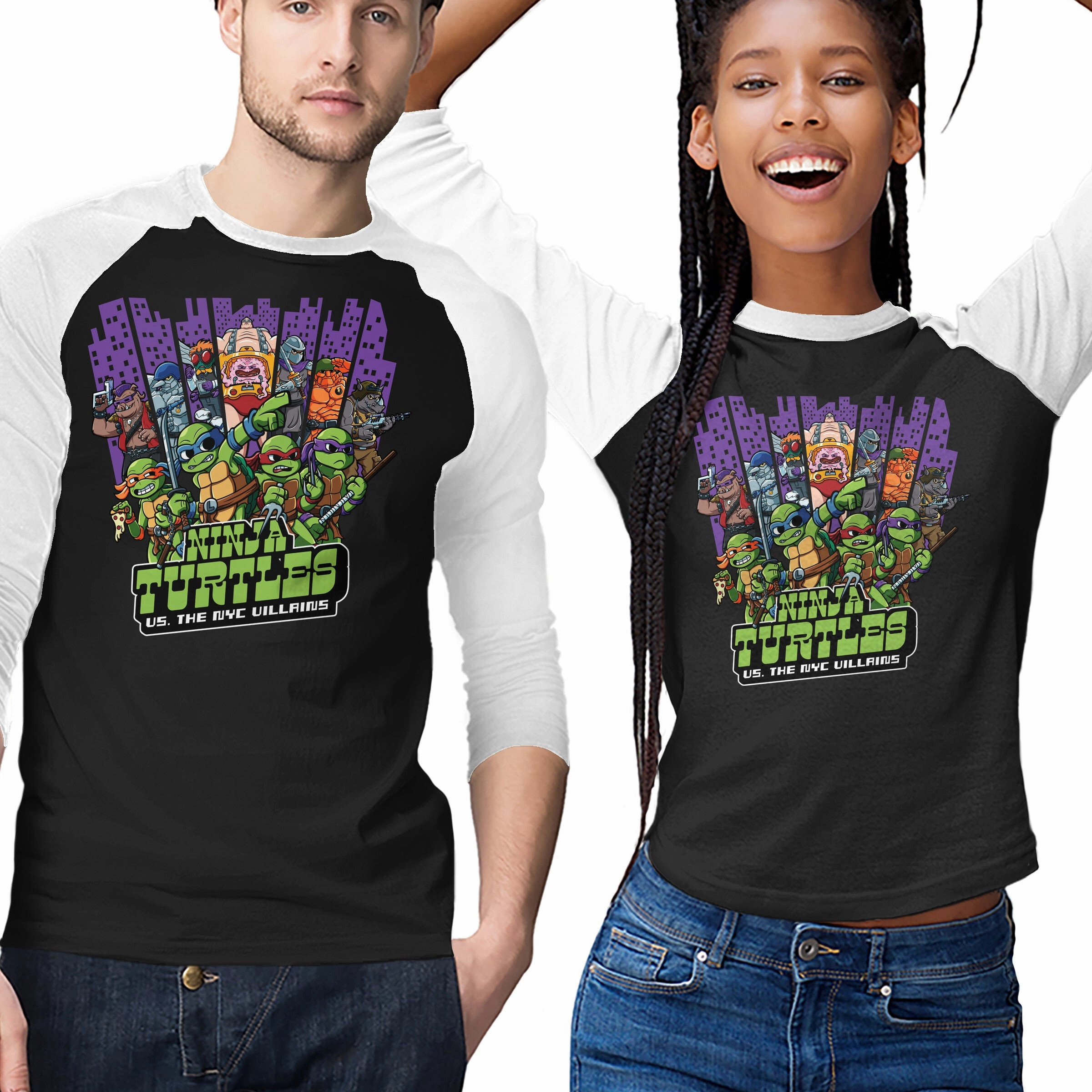 Sleek And Stylish Casual Layering Wear Ninja Turtles Vs The NYC Villains