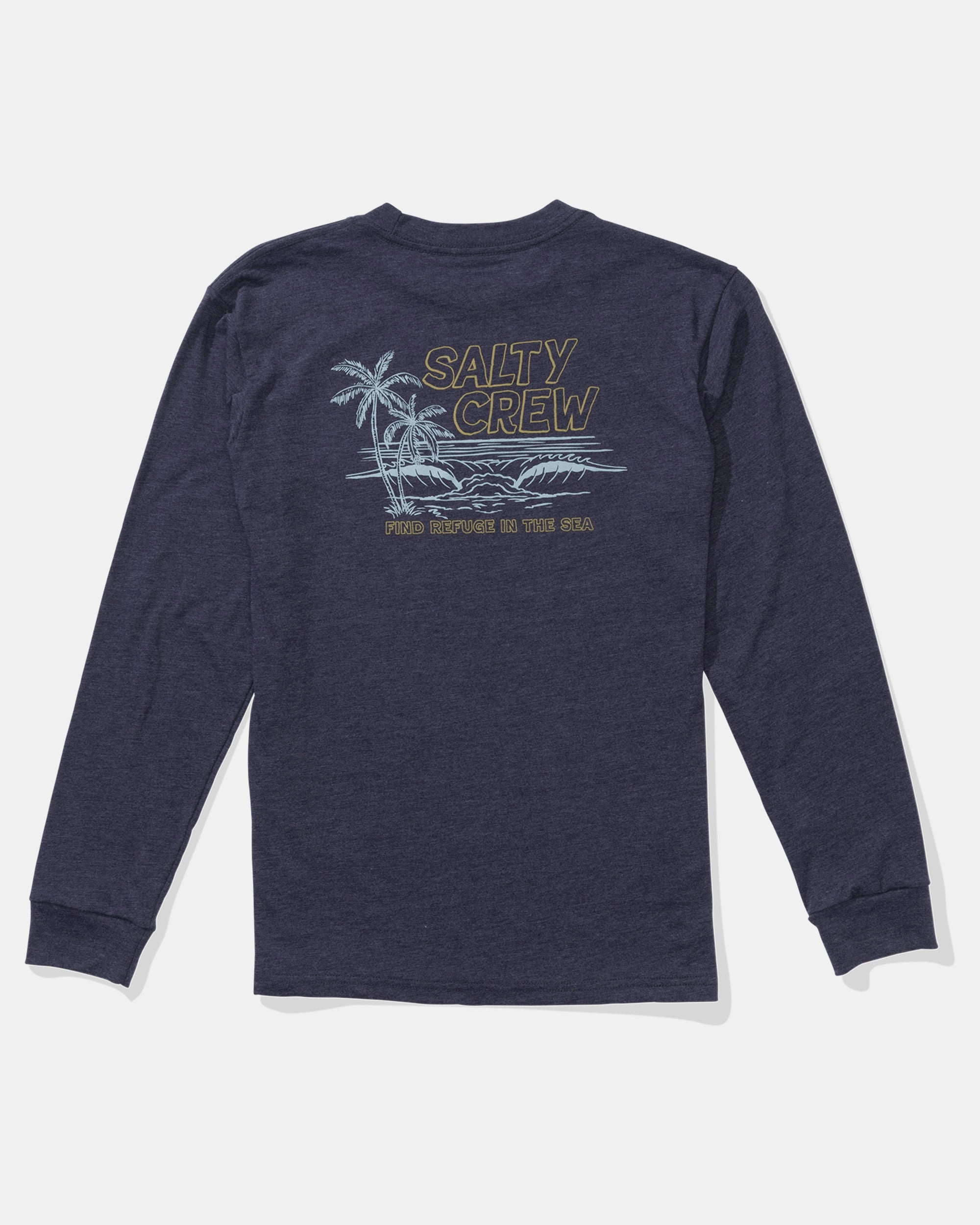 Neutral A Frame  Ls Tee Kids - Navy Heather