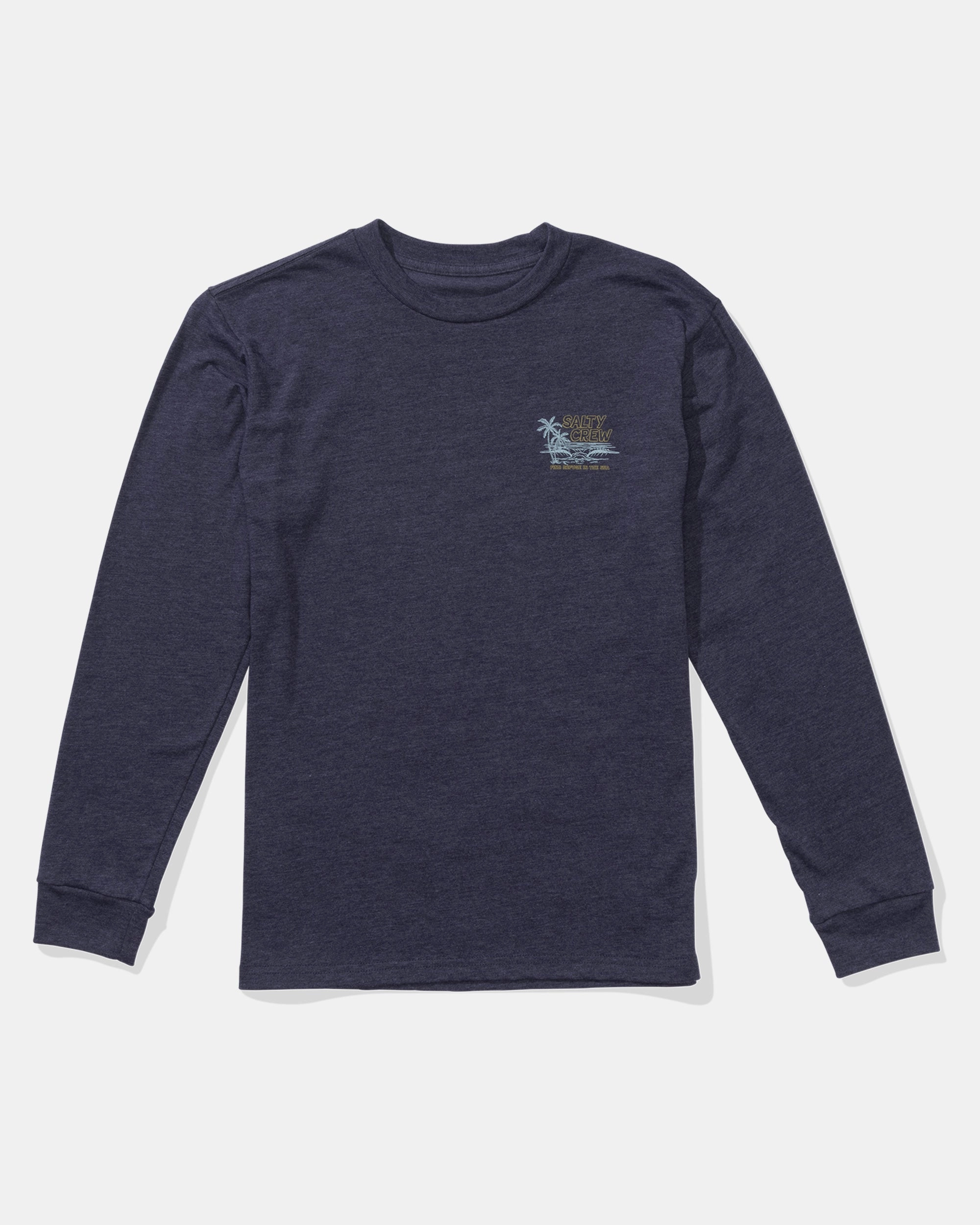 A Frame  Ls Tee Kids - Navy Heather Beach related