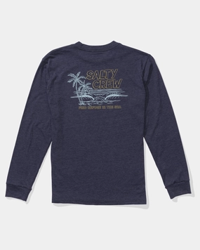 Medicine Low neck A Frame  Ls Tee Kids - Navy Heather