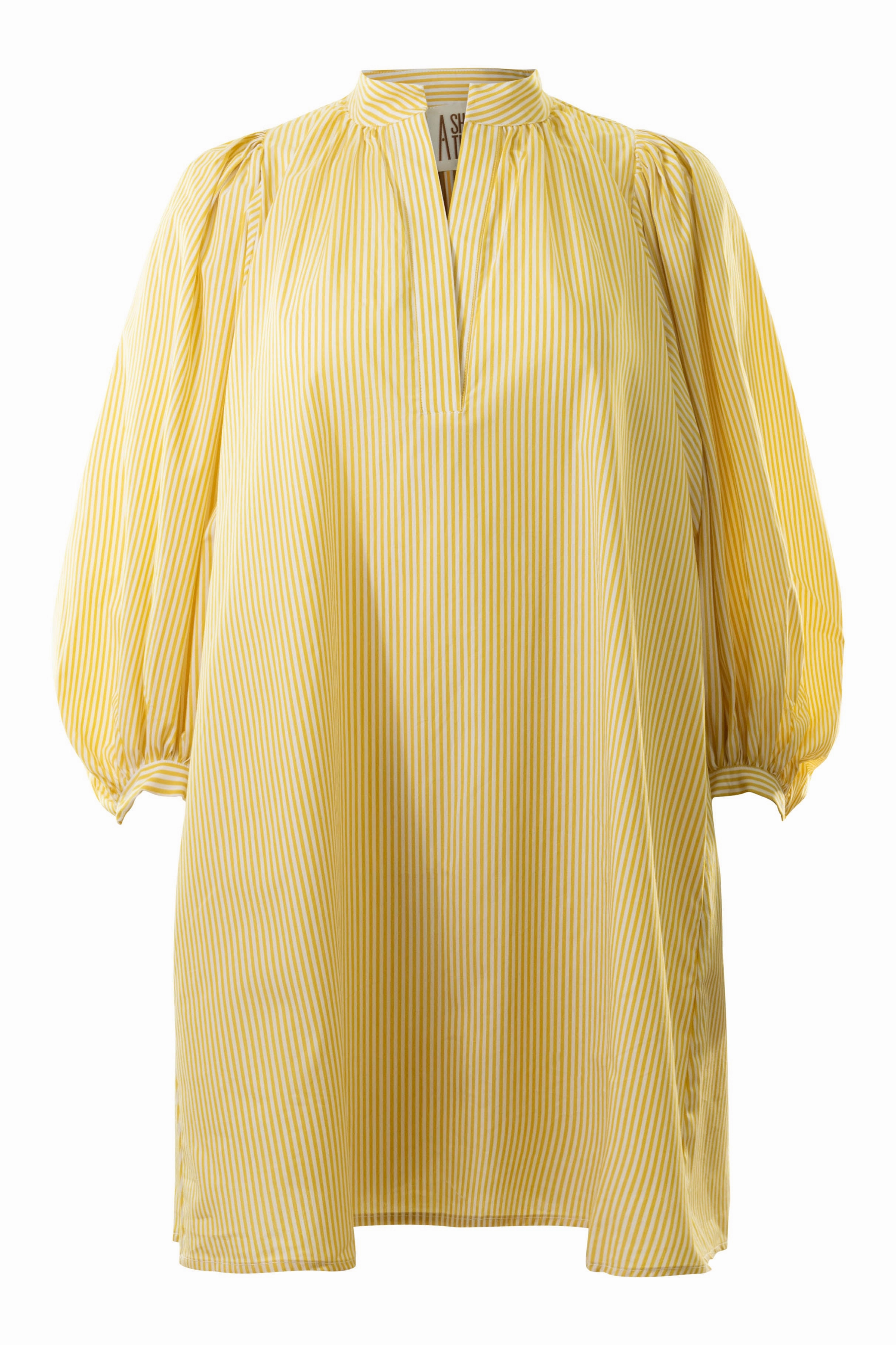 Contemporary Waist Travel Essential A Shirt Thing Hazel Dress in Yellow Stripe