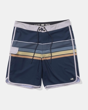Ultraviolet Discoloration Guard Ageless-Appeal Lateral Line Boardshort - Navy