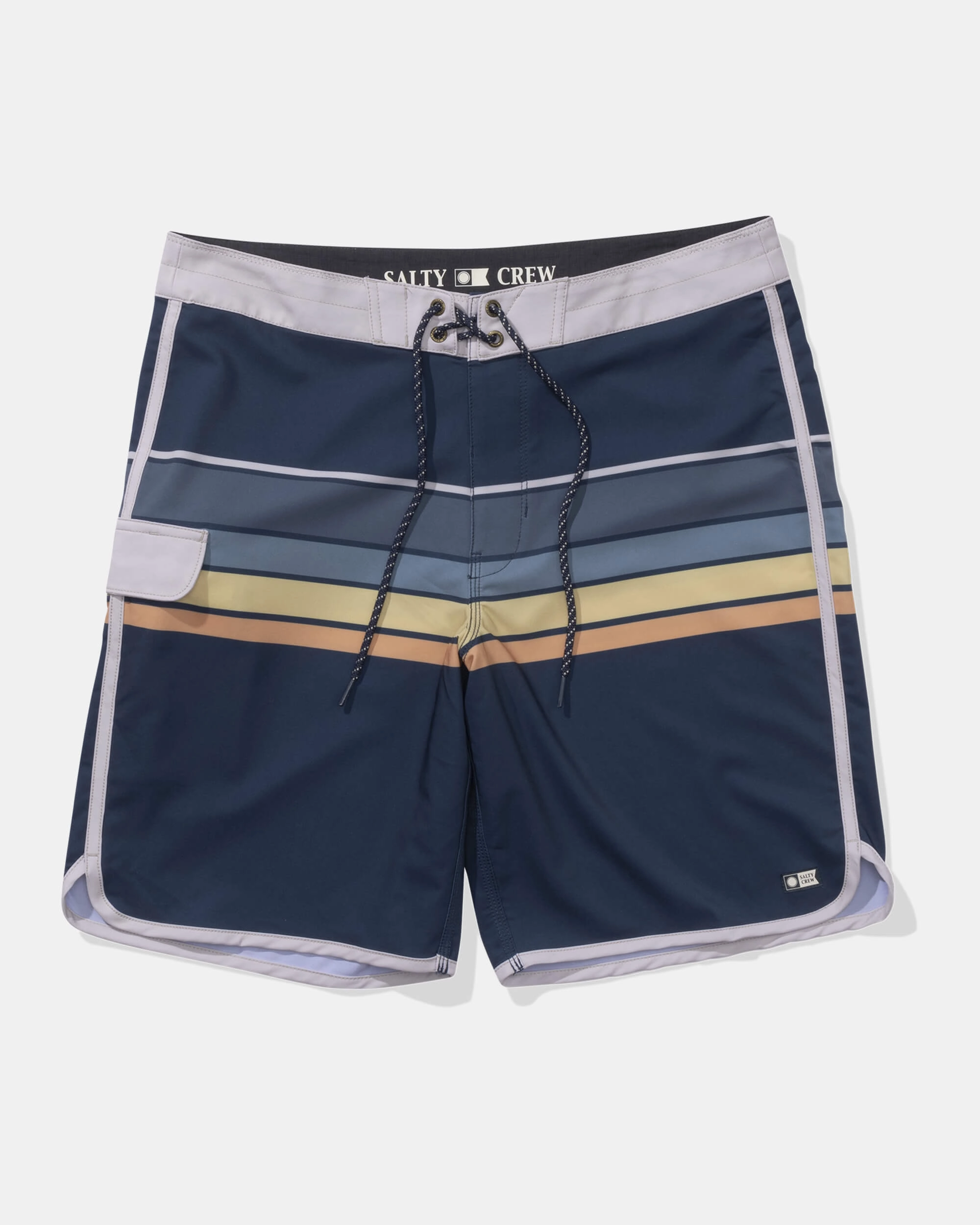 Ultraviolet Discoloration Guard Ageless-Appeal Lateral Line Boardshort - Navy