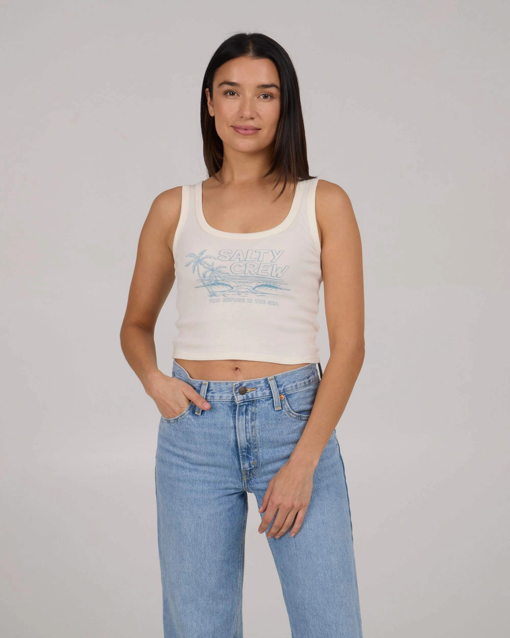 Travel Essential A Frame Tank - Off White