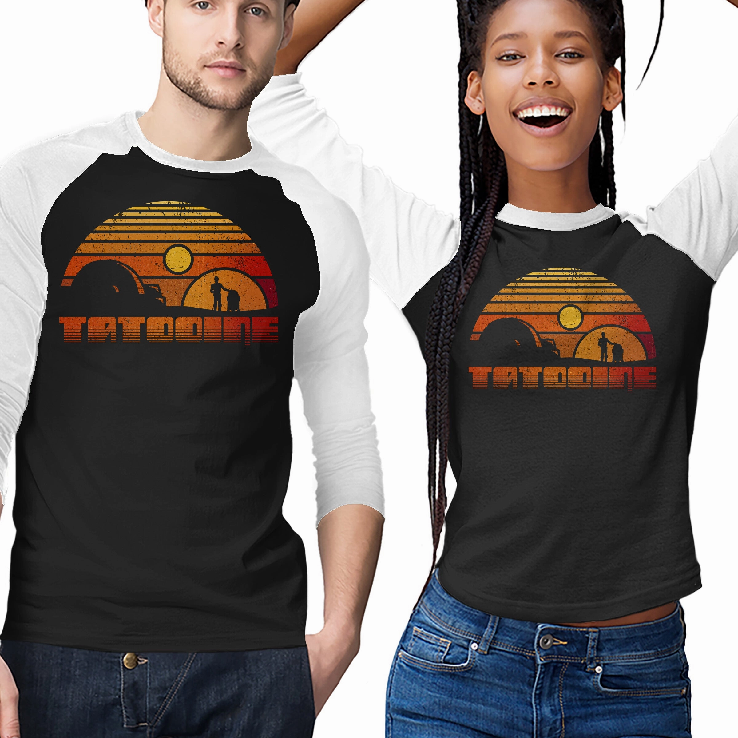 Short Sleeve Retro nostalgia Setting Suns