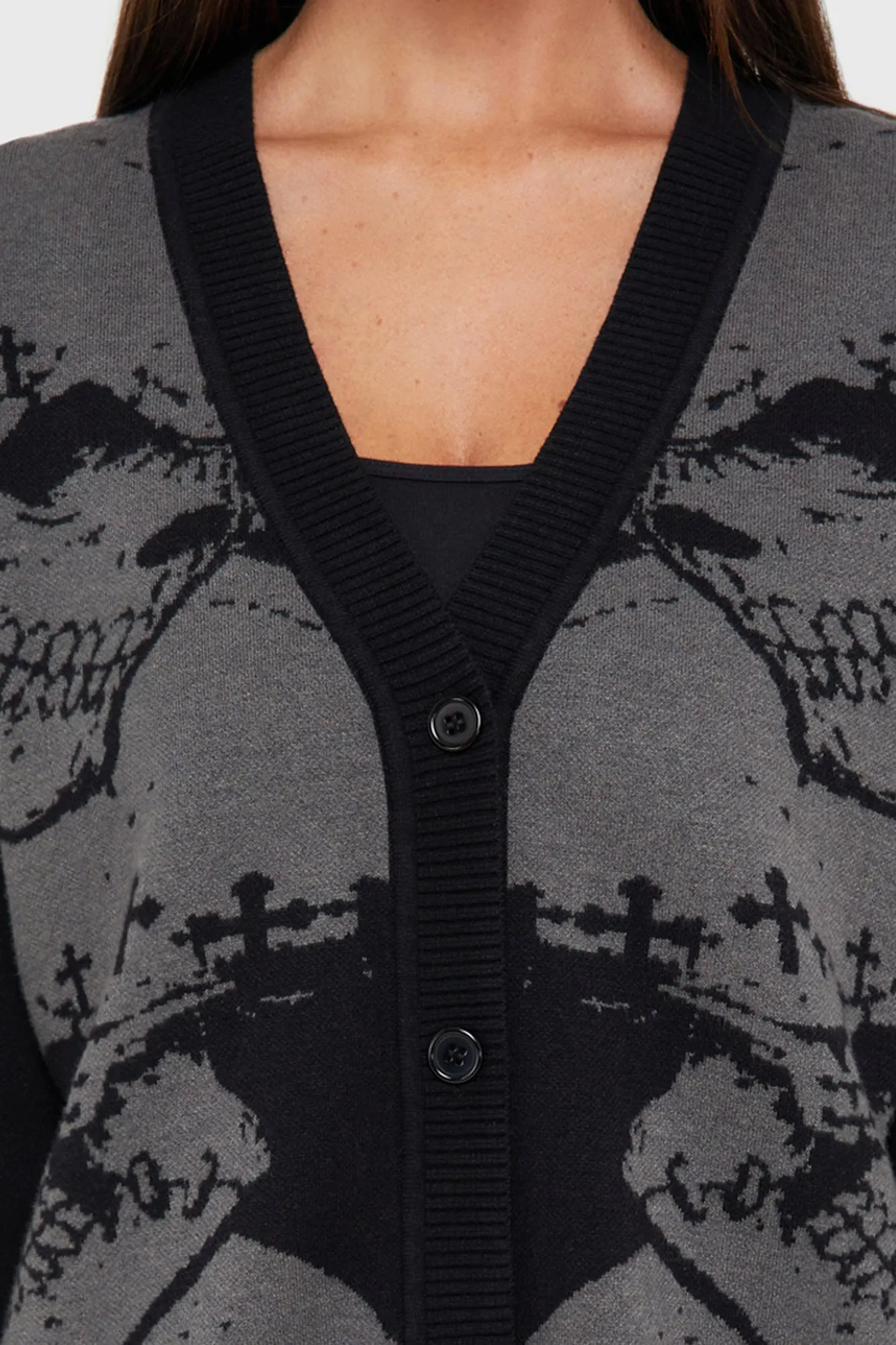 Headstone Knit Cardigan HypoallergenicFibers Hypoallergenic Inner Layer