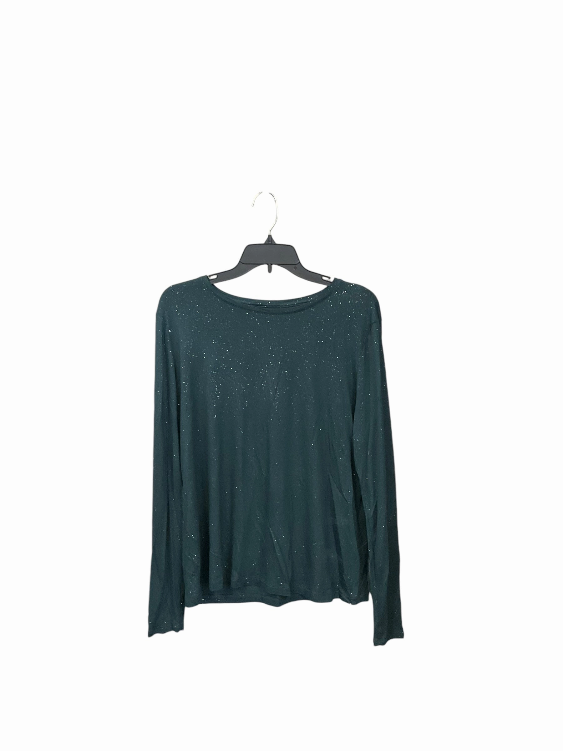 Digital Glow QuickPackable Design Top Long Sleeve By Clothes Mentor In Green, Size: L