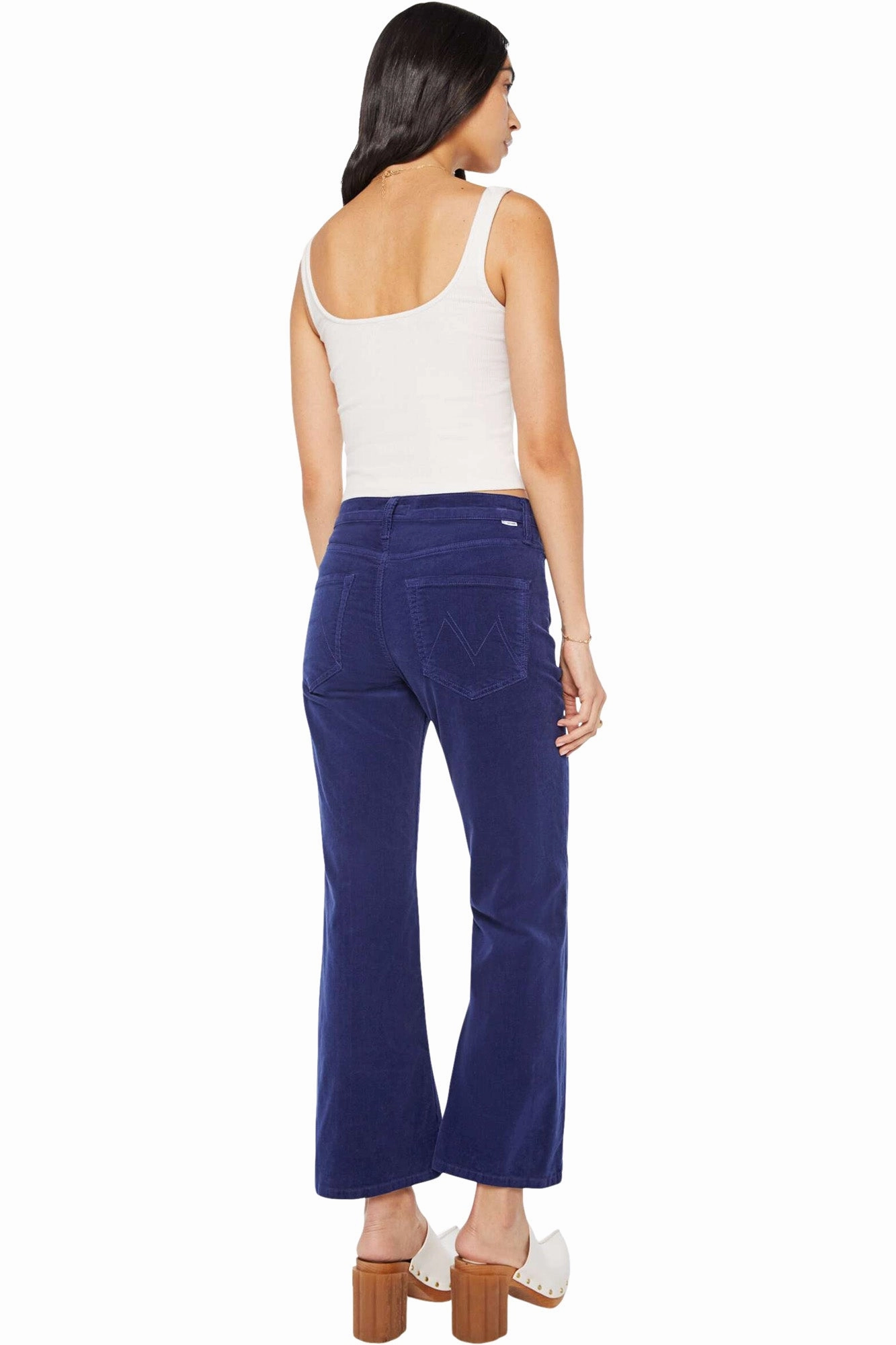 Street Routine MOTHER Denim Bookie Flood in Twilight Blue