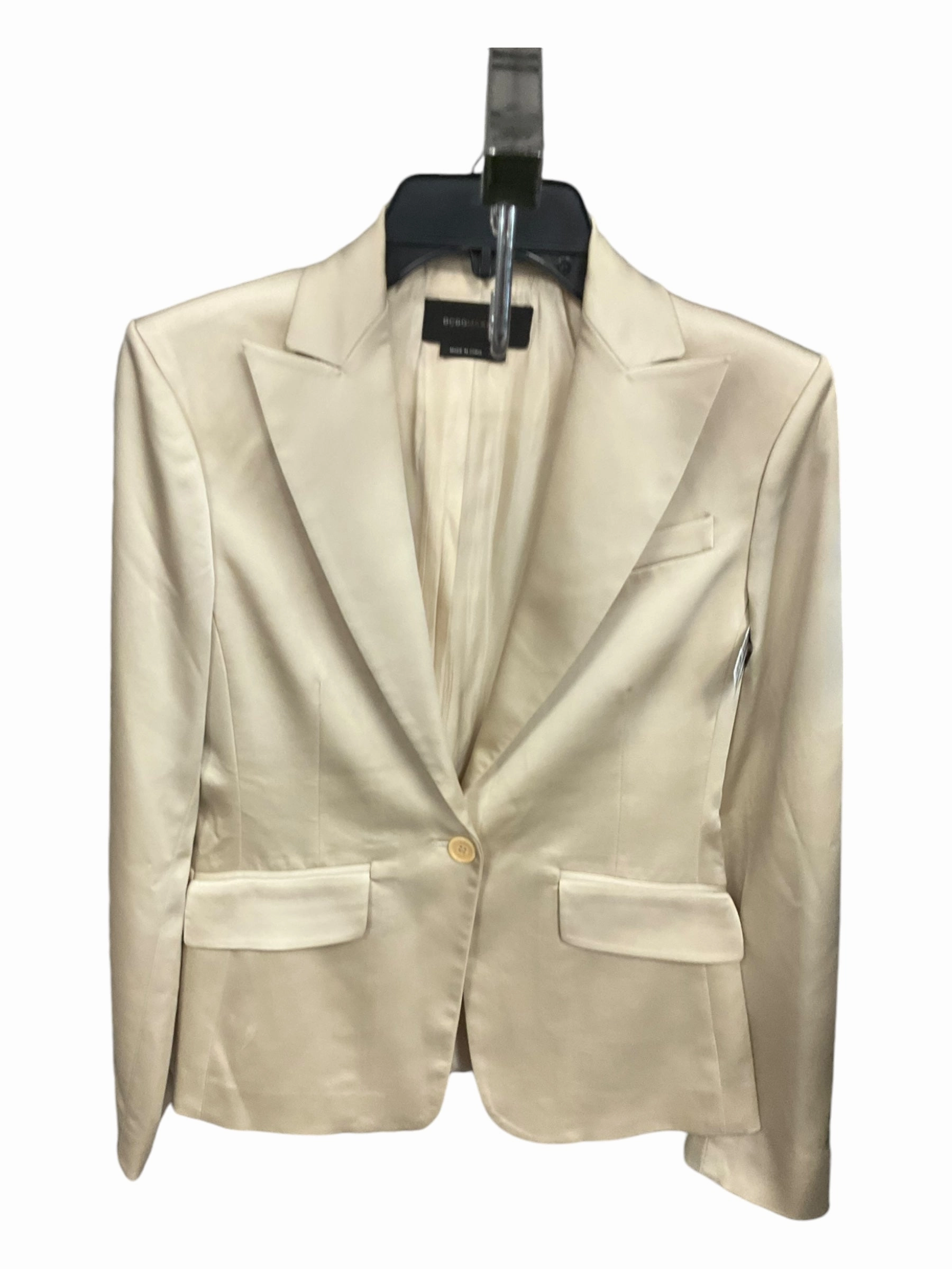 Durable Stitching Blazer By Bcbgmaxazria In Cream, Size: Xs