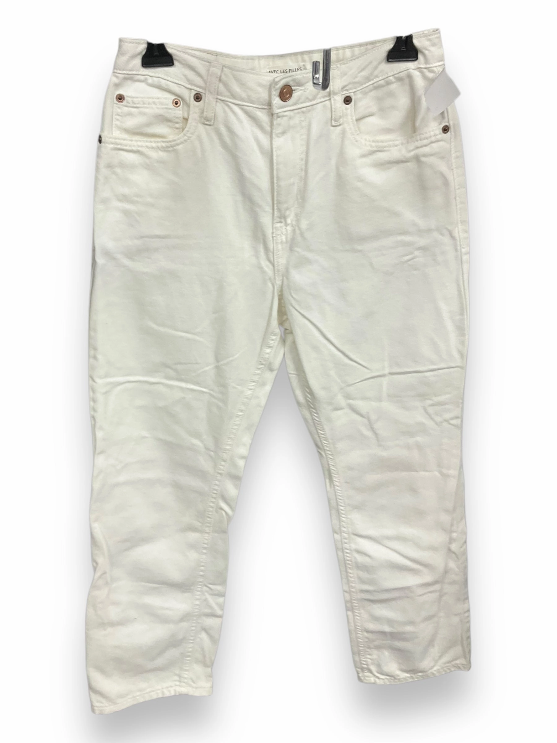 Jeans Straight By Avec Les Filles In Ivory, Size: 4 Chic Fit Stylish Jacket