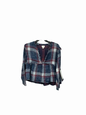 Top Long Sleeve By Love Fire In Plaid Pattern, Size: S FlexFitTechnology