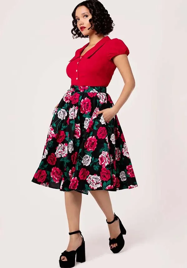 Paint Me Roses | SKIRT Hybrid Fabric Blend Breathable Linen Blend
