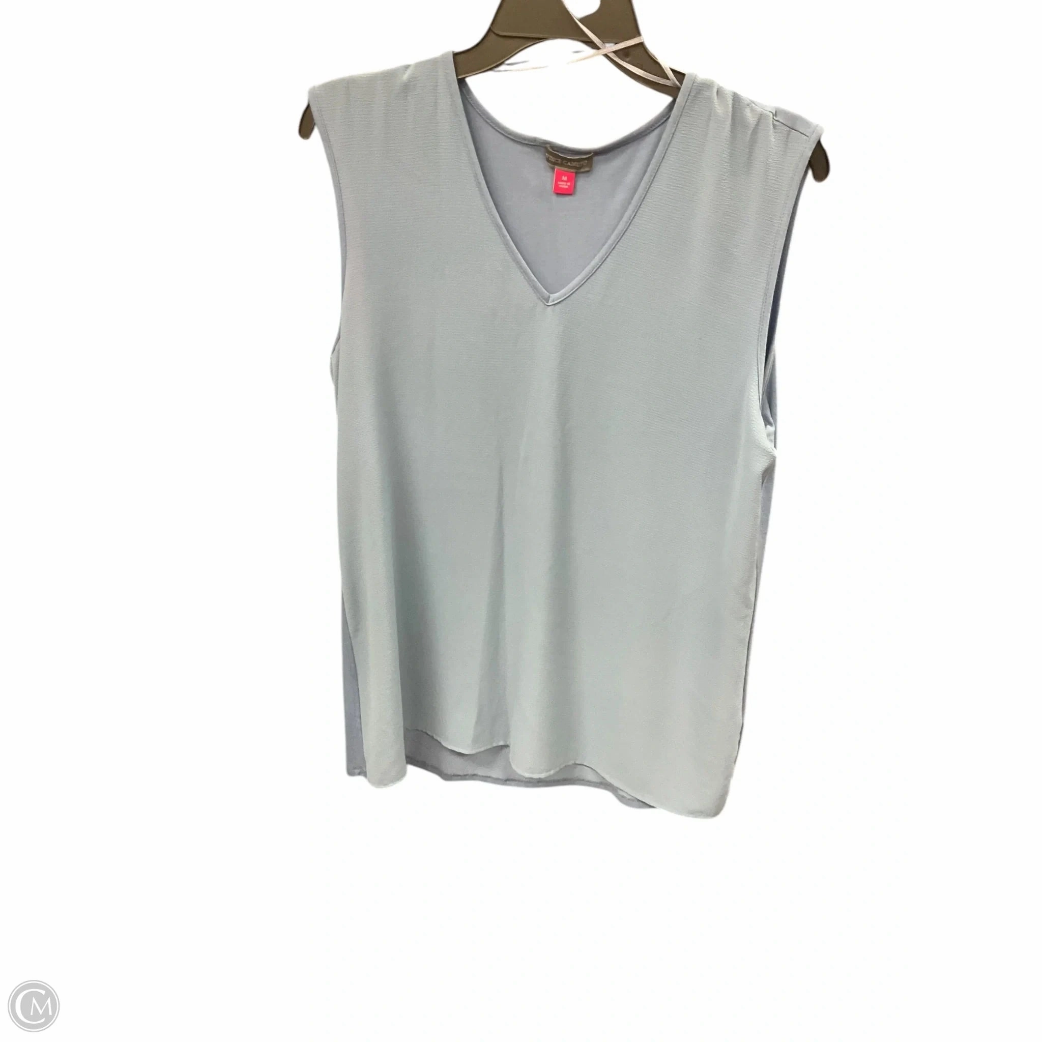 Top Sleeveless By Vince Camuto In Light Blue, Size: M Adjustable drawstring