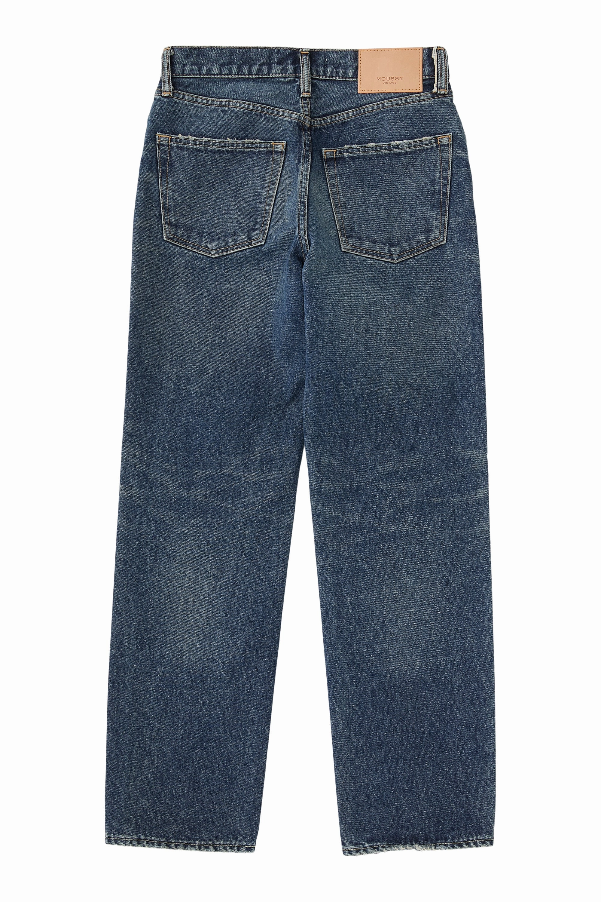 Moussy Denim Bardin Straight Jeans in Dark Blue Refined Detail Evening Stroll Athlete Fit