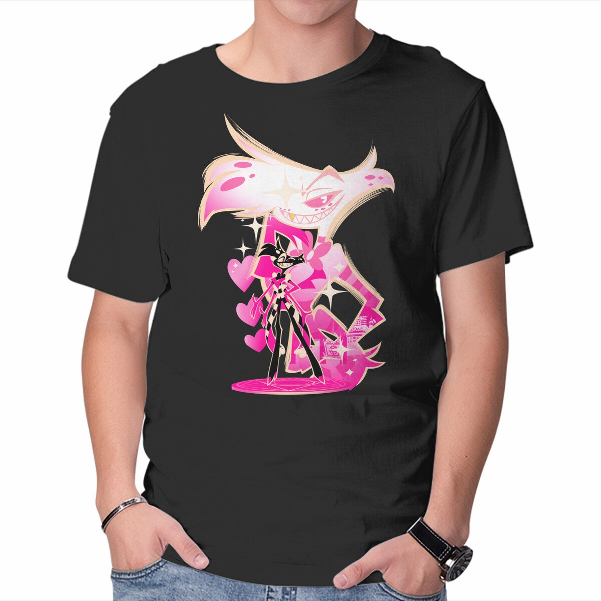 Slim Fit Design Floral Print Angel Prankster