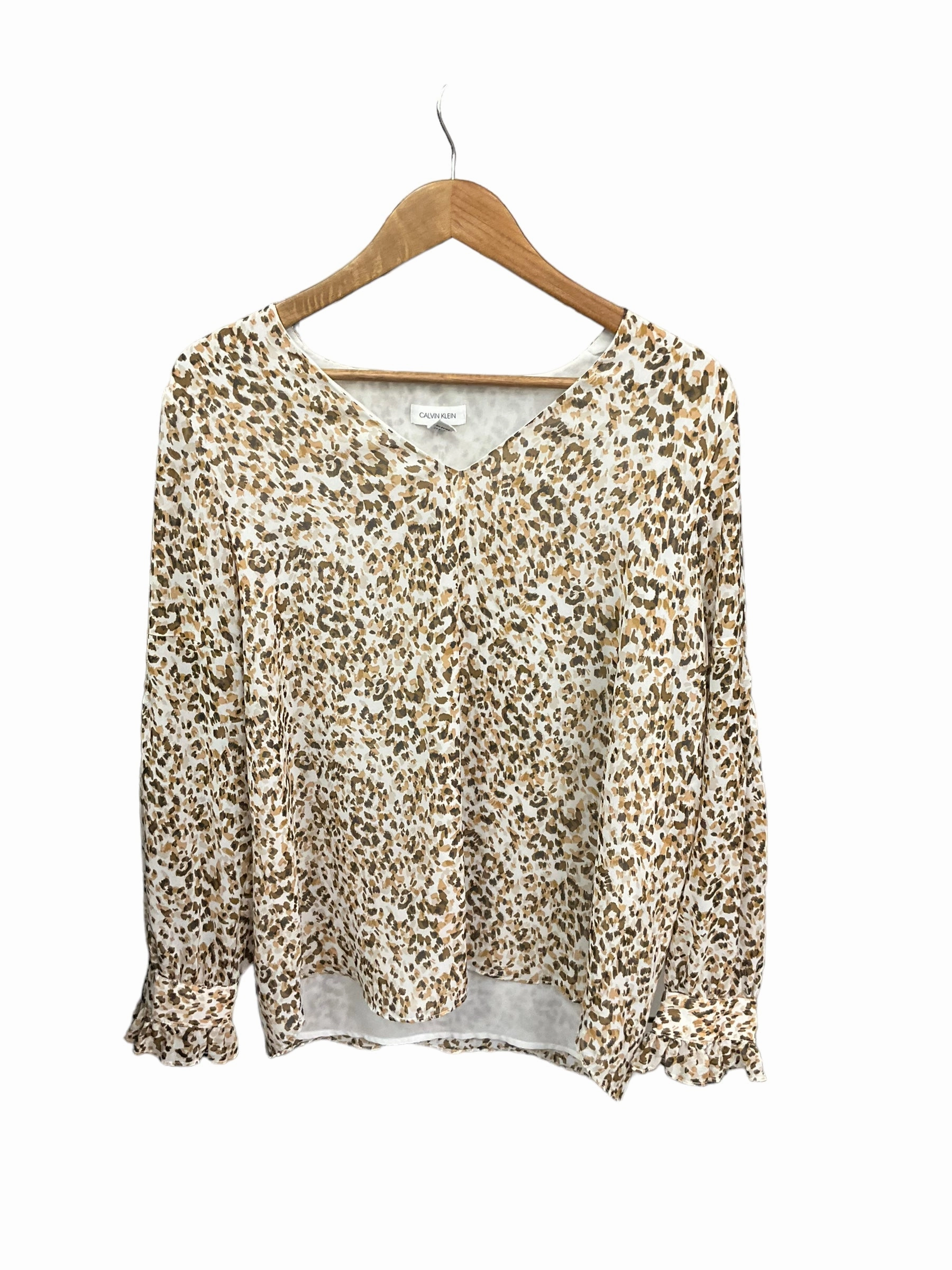 Statement Wear Recycled Polyester Blouse Long Sleeve By Calvin Klein  Size: L