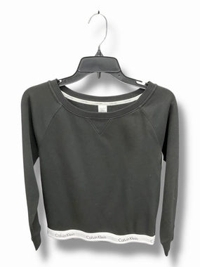 Relaxing Design Cyber Glow Top Long Sleeve By Calvin Klein In Black, Size: S