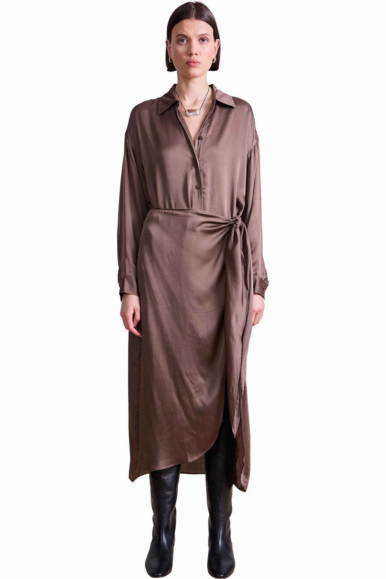 Versatile Wear Apiece Apart Alessandra Sarong Shirt Dress