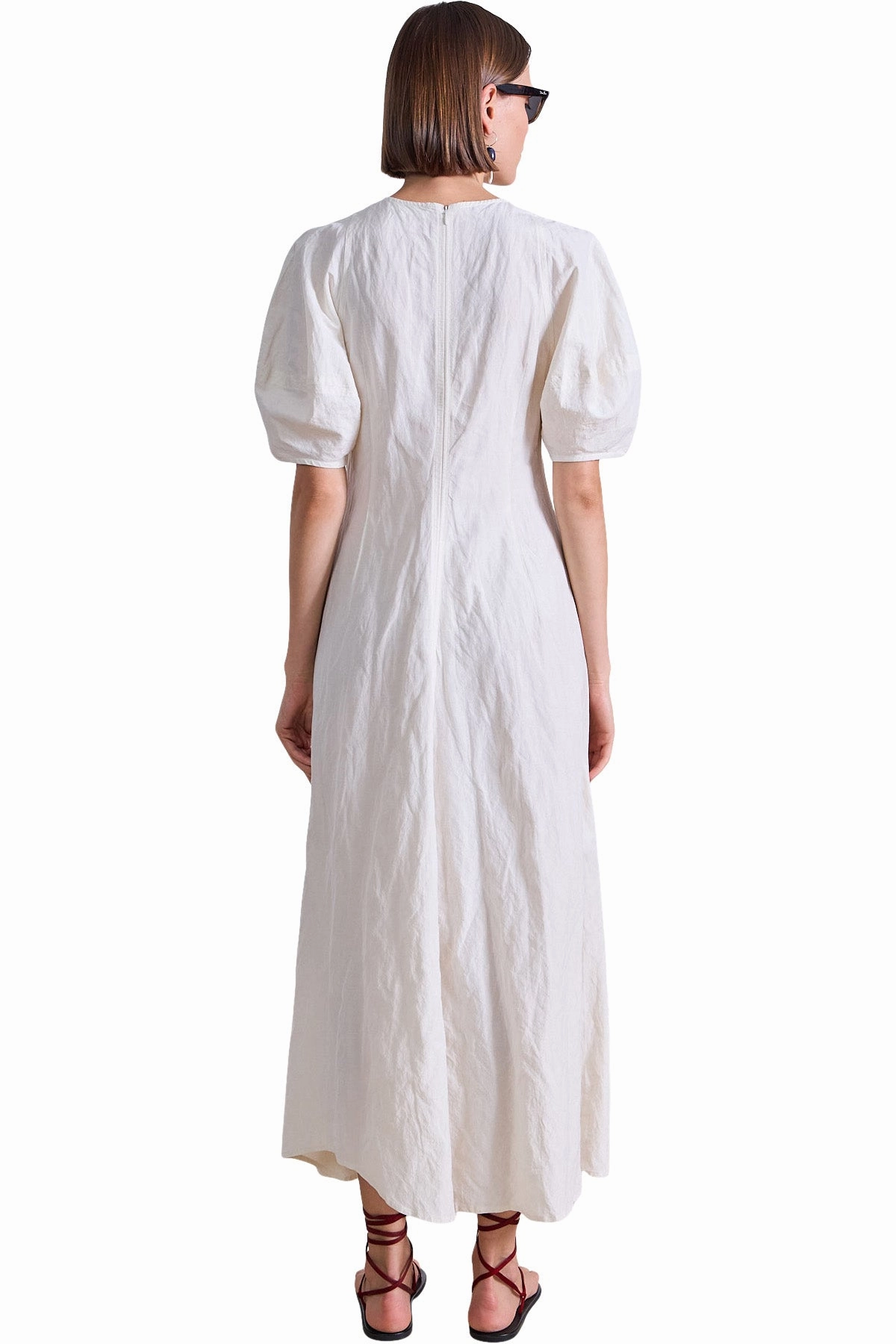 Apiece Apart Bettina Dress in Cream Muted Tones