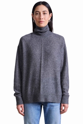 Urban Comfort Quick drying material Apiece Apart Softest Tissue Weight Turtleneck Sweater in Charcoal
