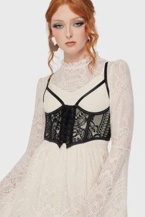 Arden Lace Basque Minimalist Silhouette