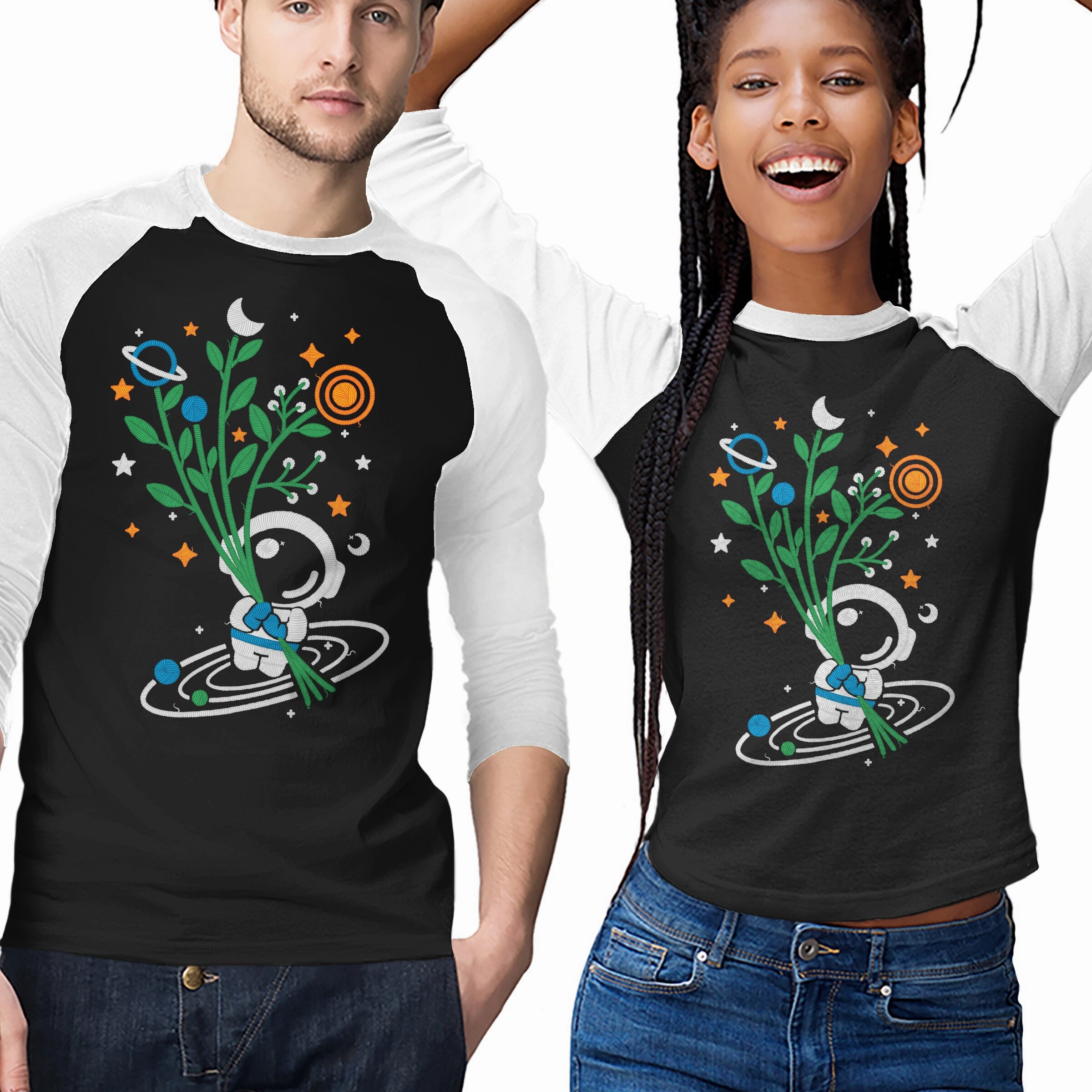 Astronaut Embroidery Fashion-Forward Fit informal gathering