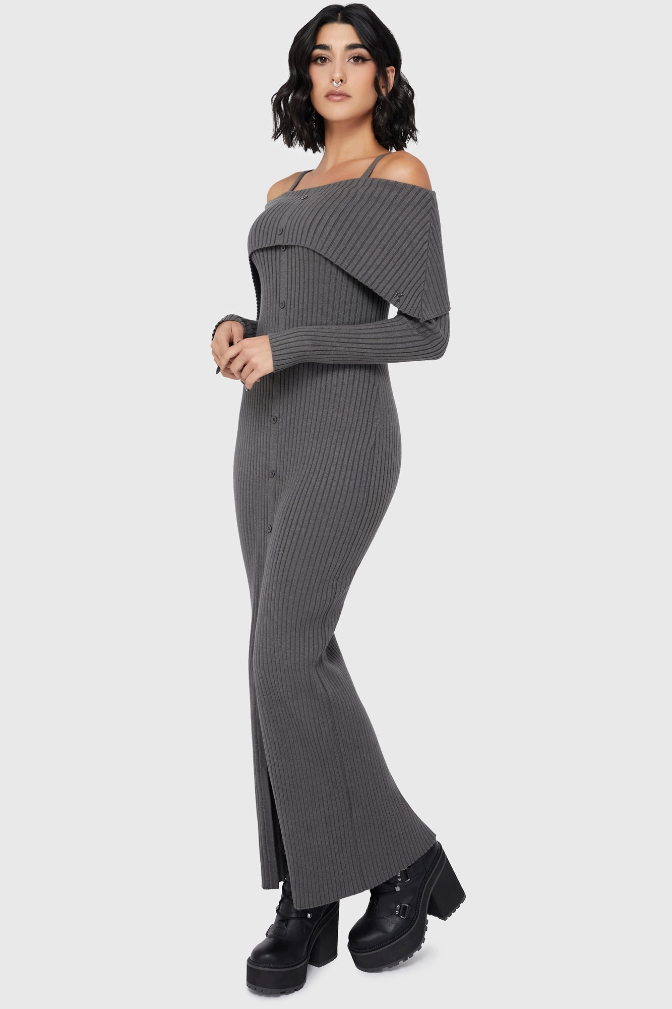 Dusk Empress  Dress [Grey] Travel Vibe