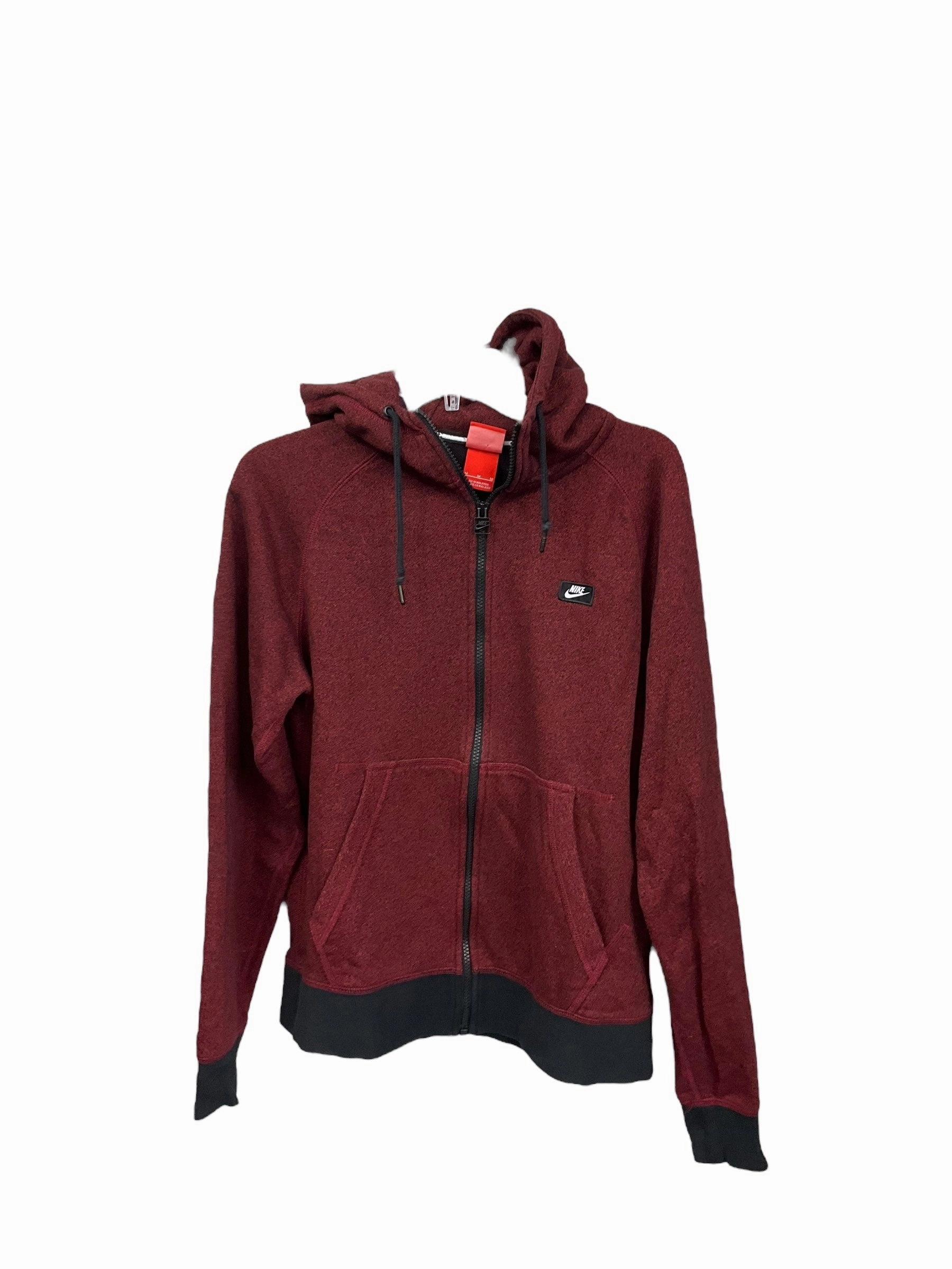 EcoFriendly Material Athletic Jacket By Nike Apparel In Red, Size: M