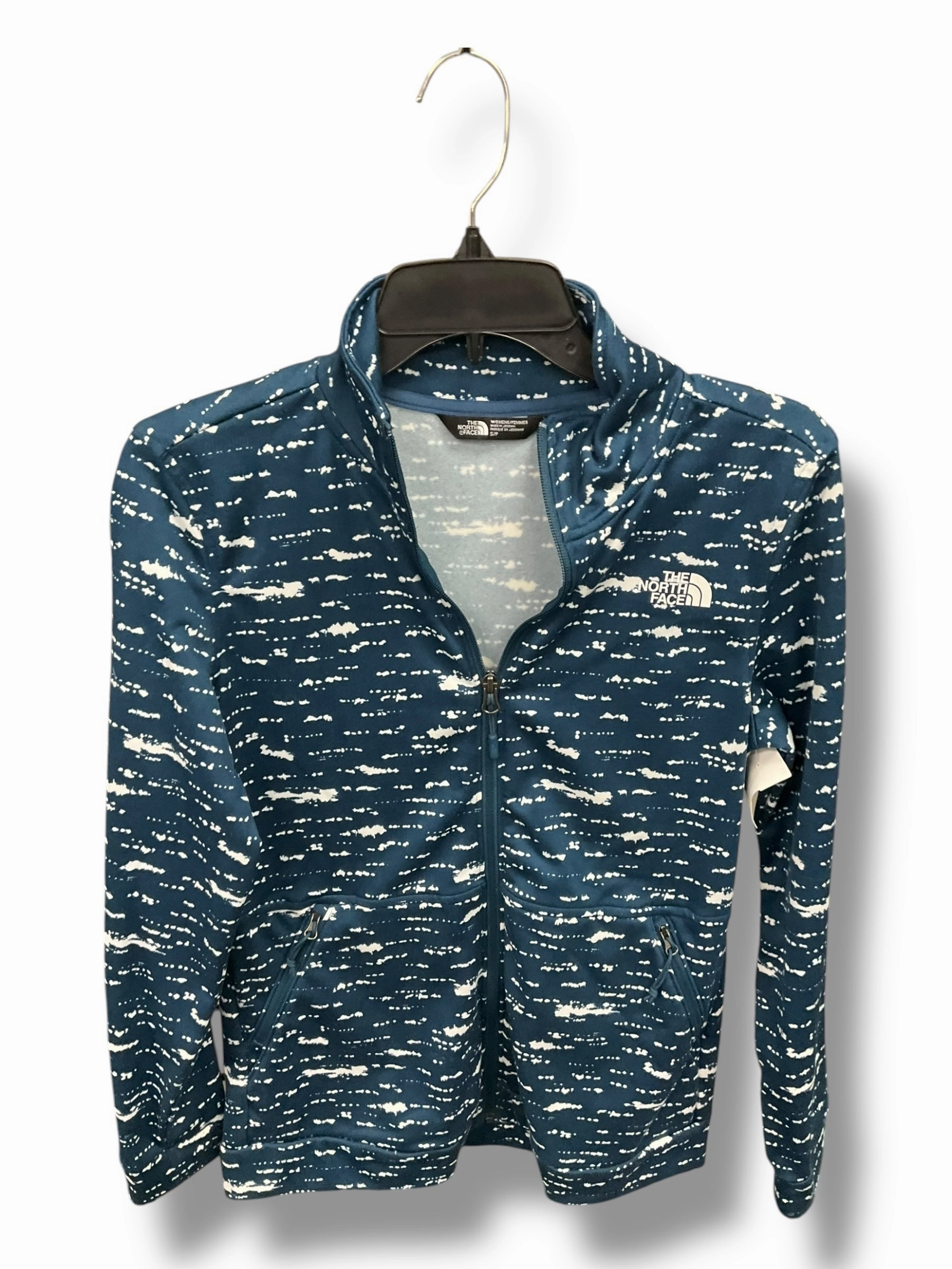 Athletic Jacket By The North Face In Blue & White, Size: S Functional Jacket Love Glow