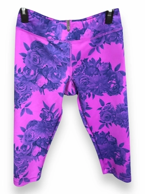 Athletic Leggings Capris By Adidas In Purple, Size: M Ship Glow Heat Safe