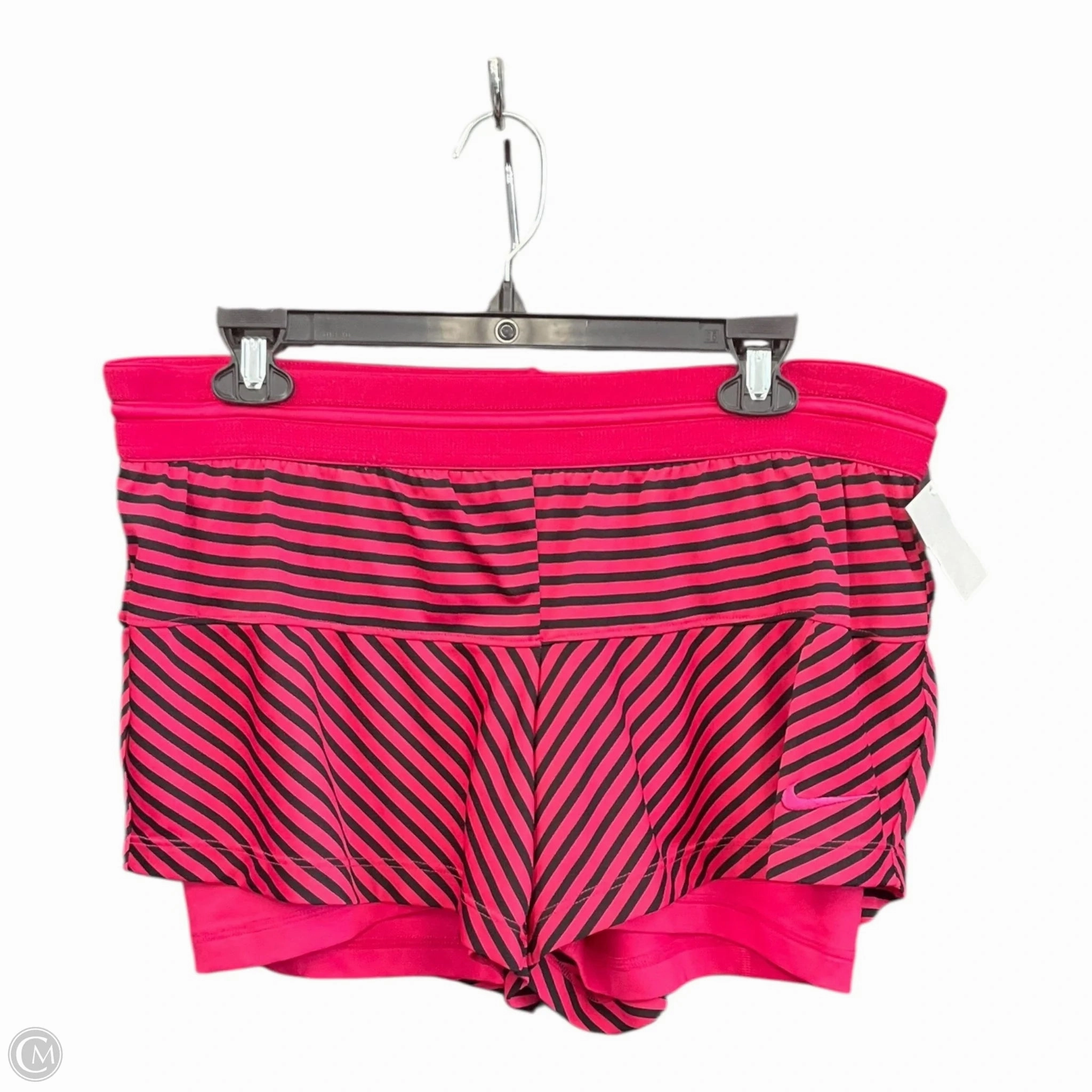 Statement Wear Simple Layering Athletic Shorts By Nike Apparel In Black & Pink, Size: L