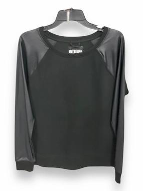 Athletic Top Long Sleeve Crewneck By Victorias Secret In Black, Size: M Street Wear Crystal Soul