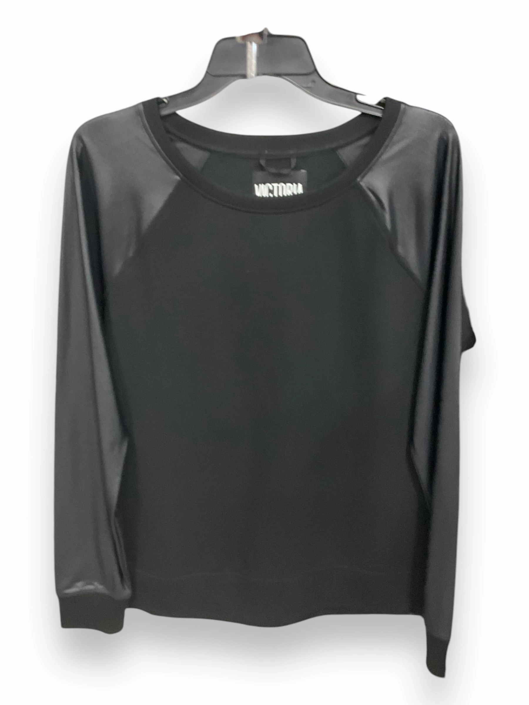 Athletic Top Long Sleeve Crewneck By Victorias Secret In Black, Size: M Street Wear Crystal Soul