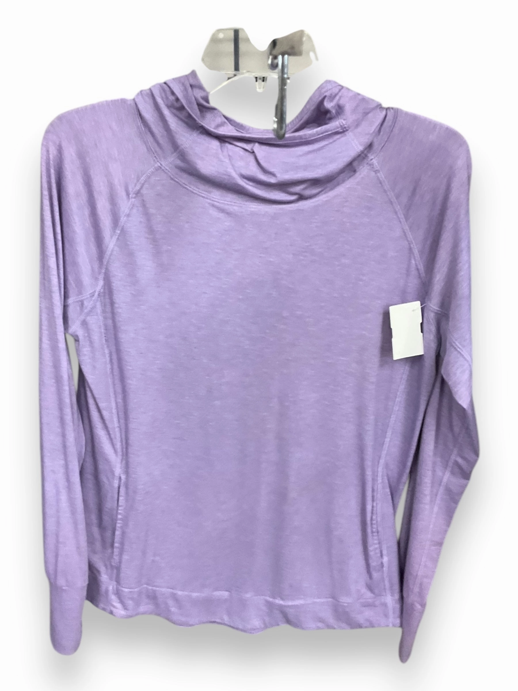 World Edge Athletic Top Long Sleeve Hoodie By 90 Degrees By Reflex In Purple, Size: M