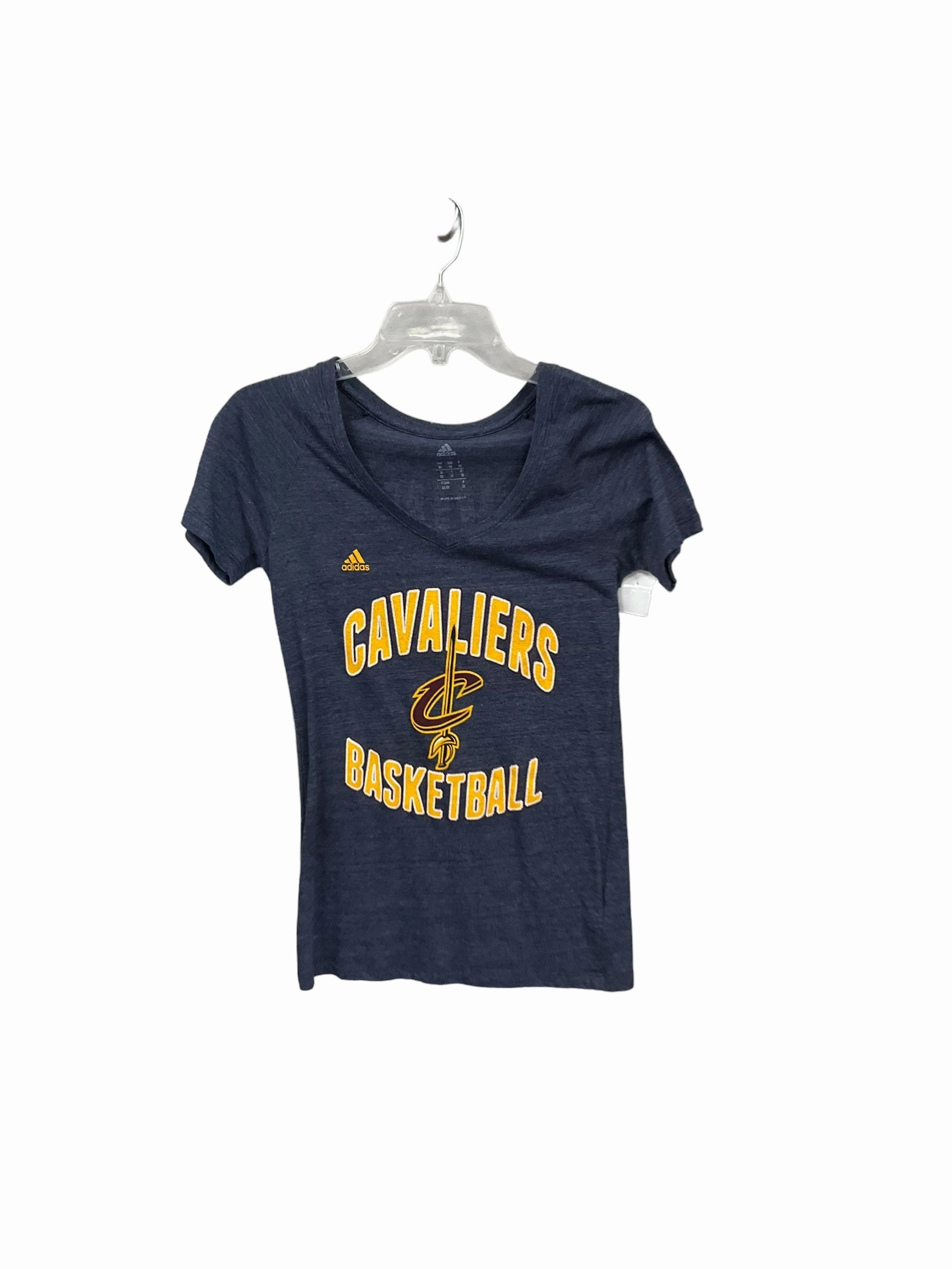 Athletic Top Short Sleeve By Adidas In Navy, Size: M Fresh Glow