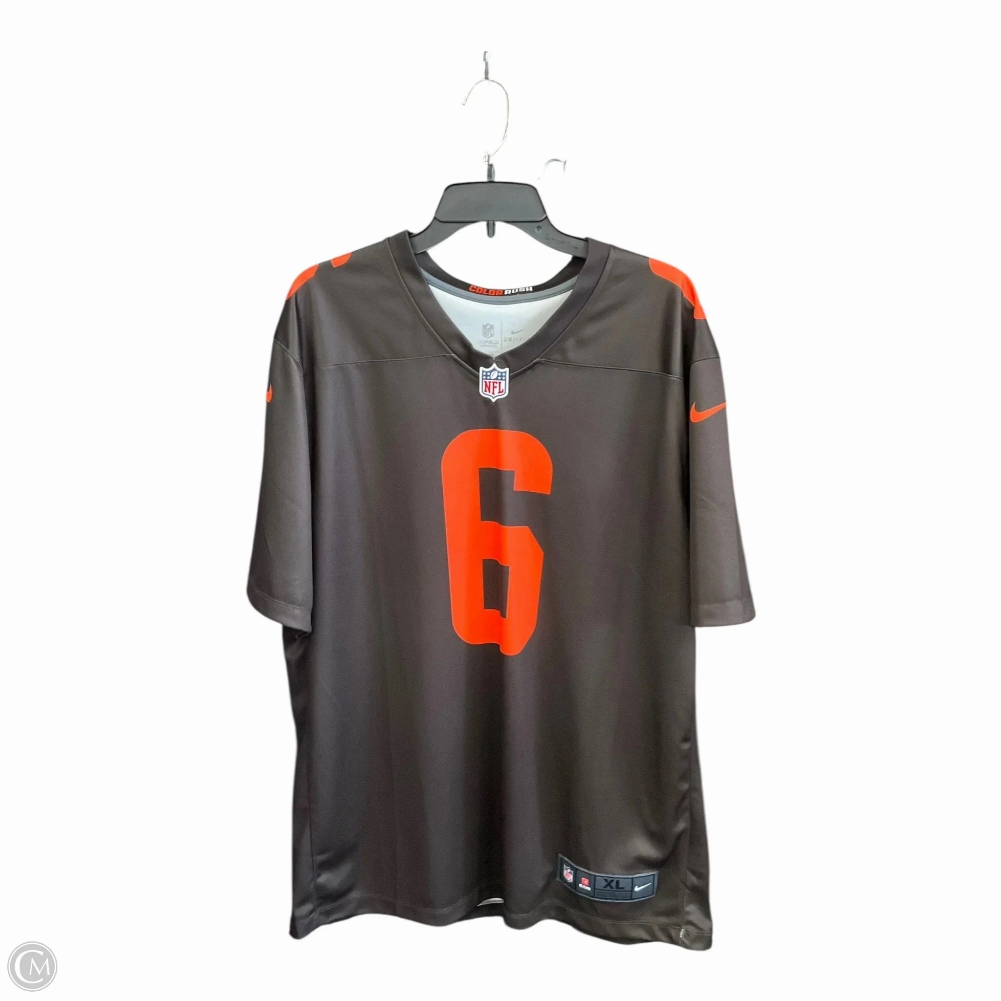 Athletic Top Short Sleeve By Nike Apparel In Brown & Orange, Size: Xl Suede Mood