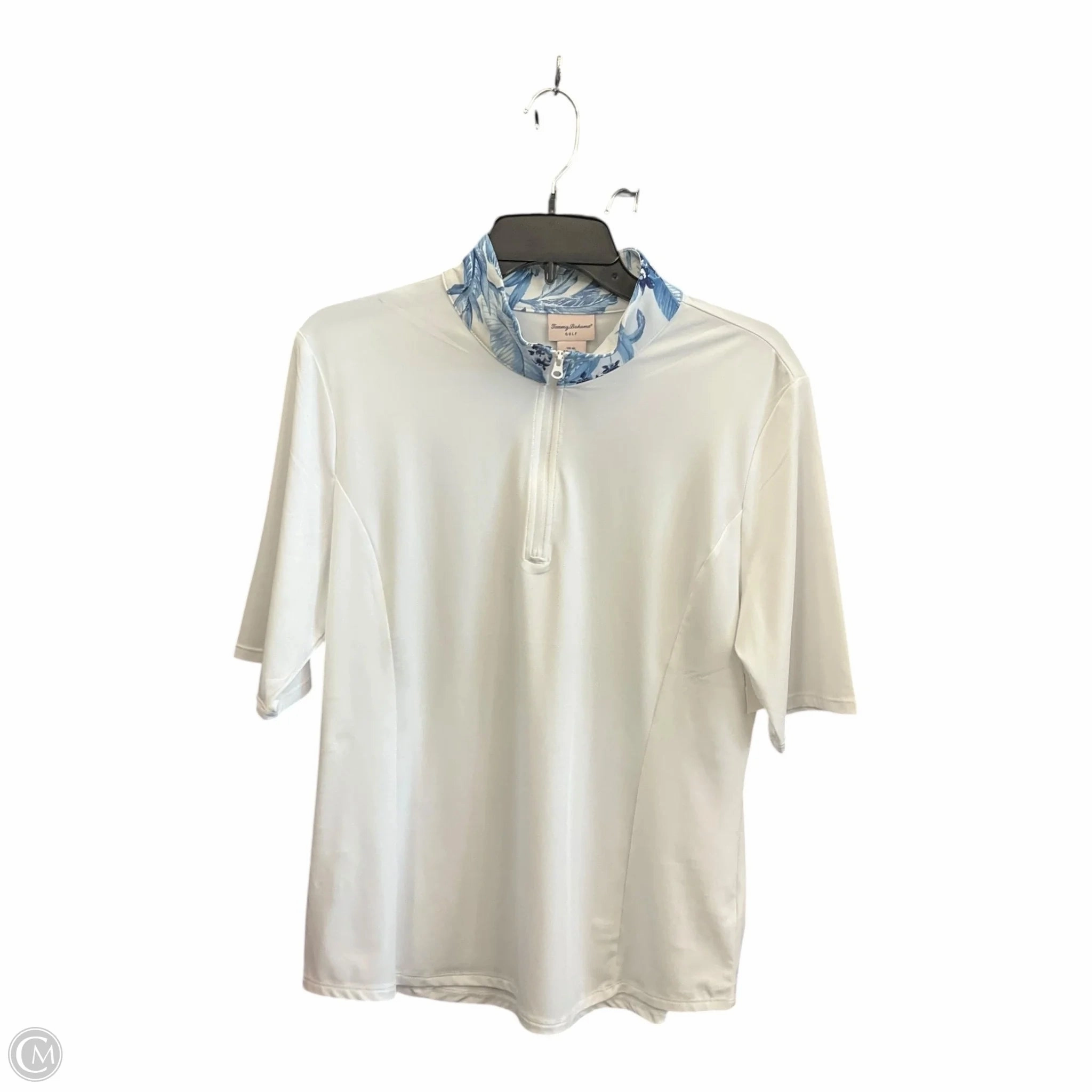 Athletic Top Short Sleeve By Tommy Bahama In Blue & White, Size: Xl Leader Fit Breezy Comfort