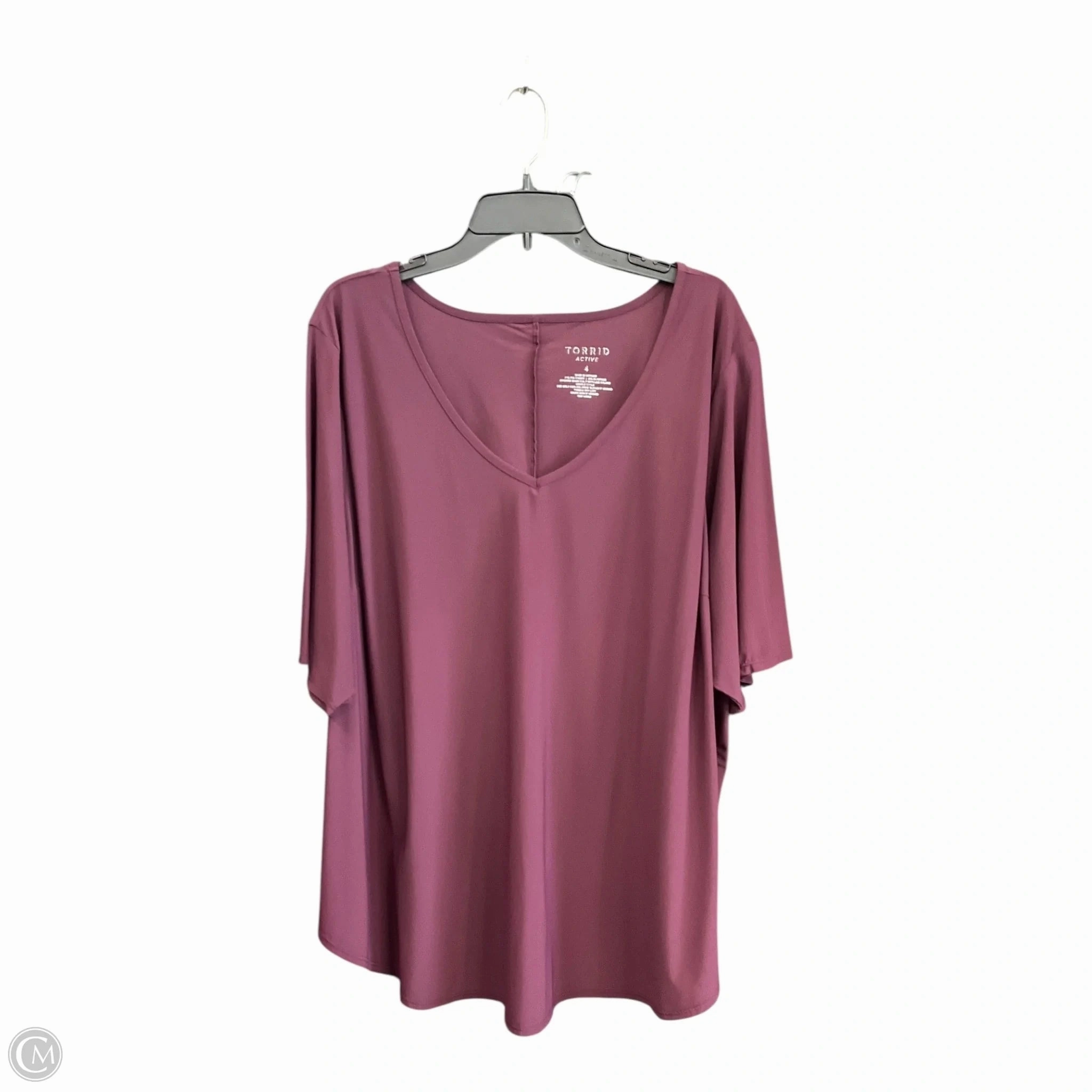 Athletic Top Short Sleeve By Torrid In Maroon, Size: 4x UltraSoftFinish