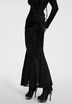 ErgonomicSleeves Aureole [Black] Velvet | MAXI SKIRT