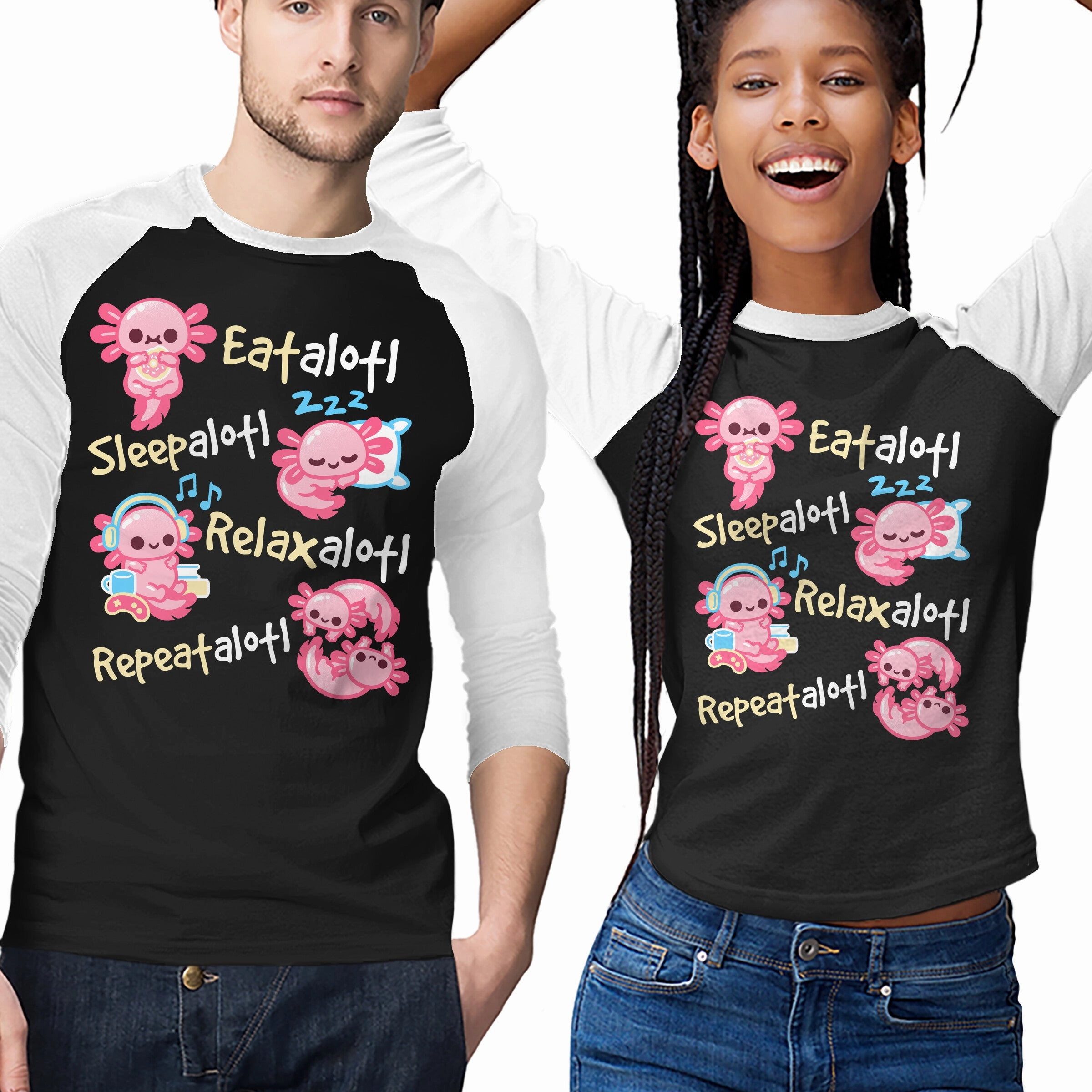 Street Casual Look Non Fading Material Axolotl Simple Life