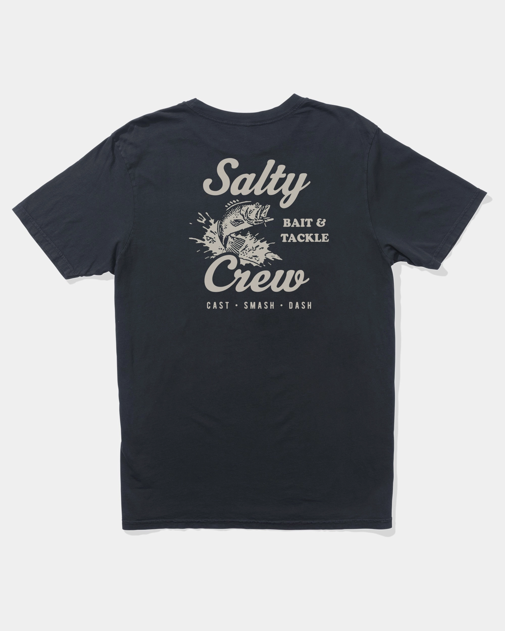 Soft and Cozy Comfy Flex Bait & Tackle Vintage Ss Tee - Vintage Black