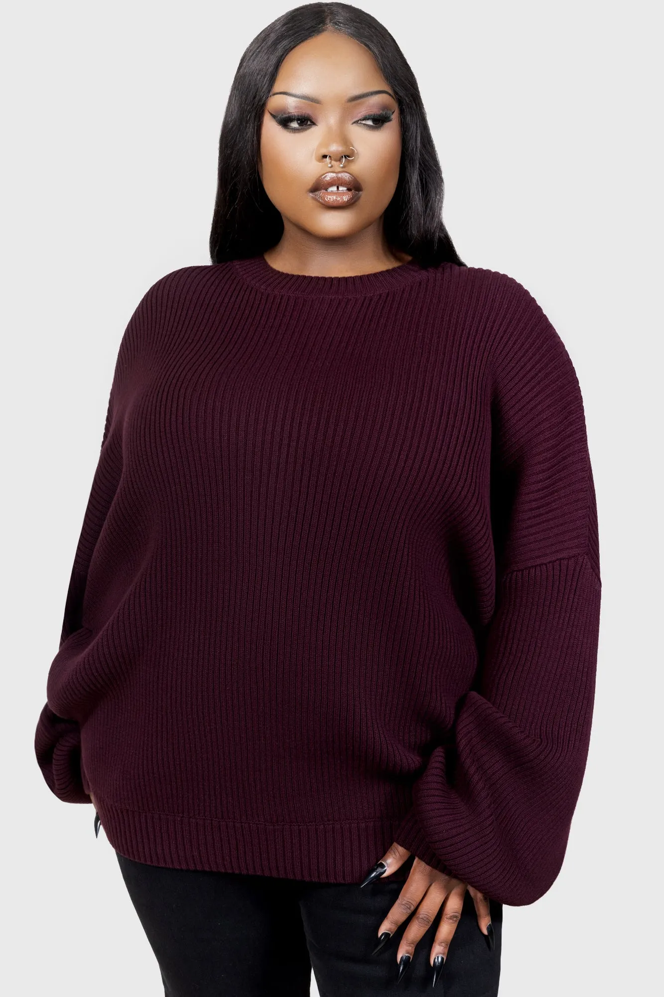 HeatRegulating Belinda Sweater [AUBERGINE]