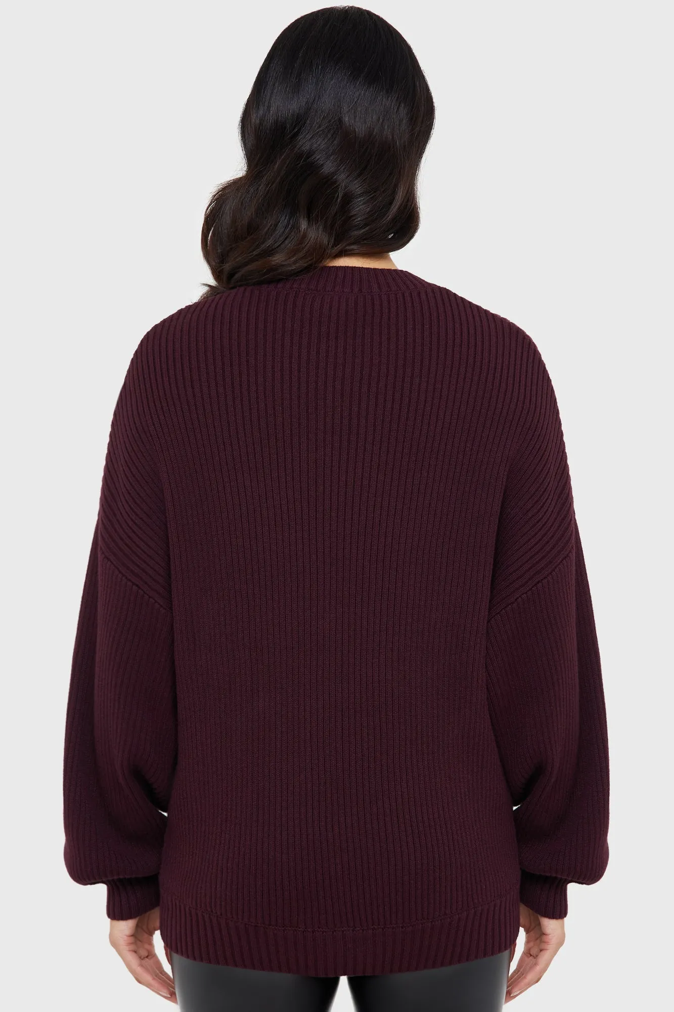 Belinda Sweater [AUBERGINE] LowMaintenance Fabric