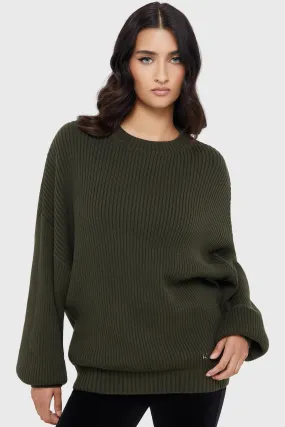 NonPill Surface Treatment Belinda Sweater [KHAKI]