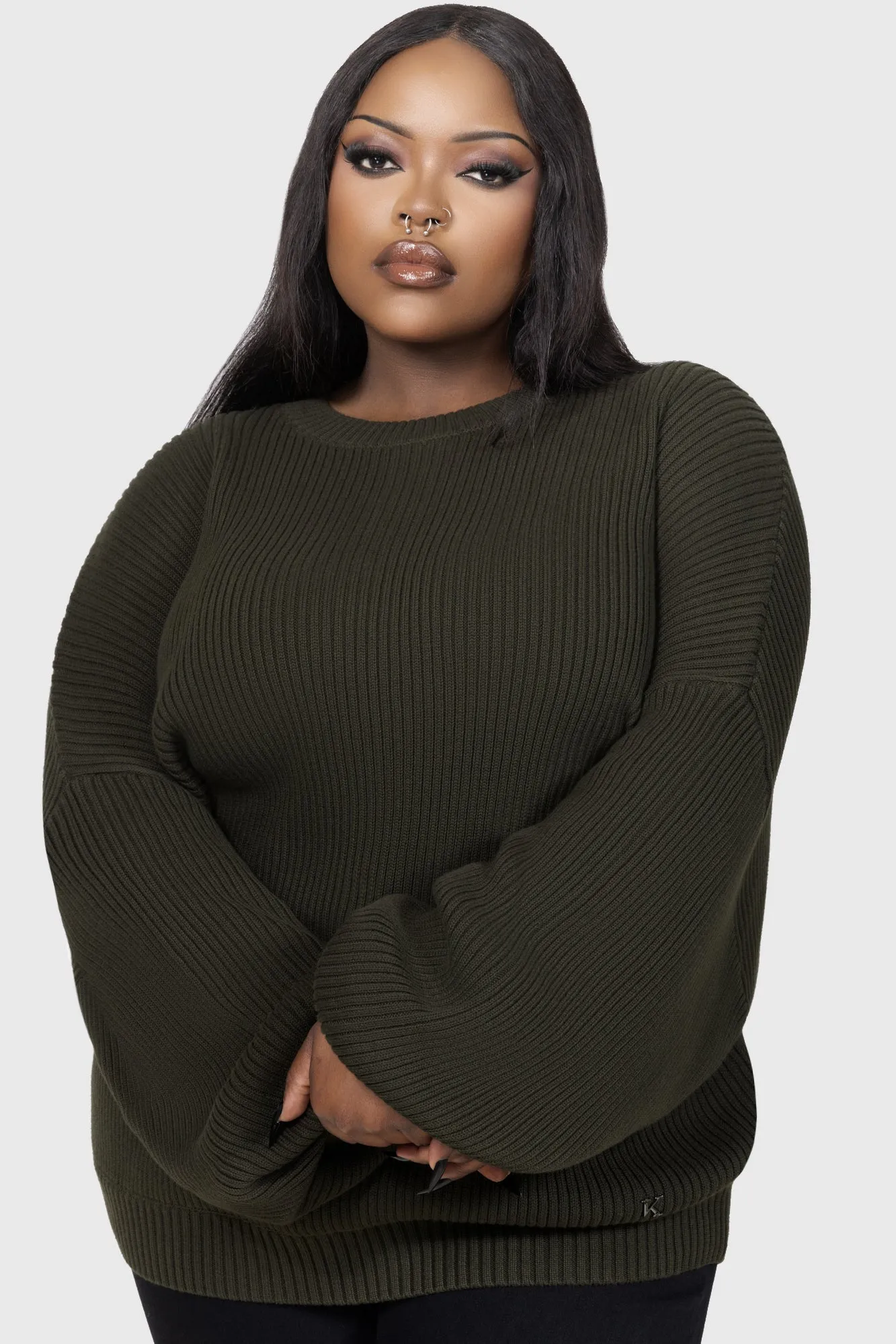 NonScratchyLining Belinda Sweater [KHAKI]