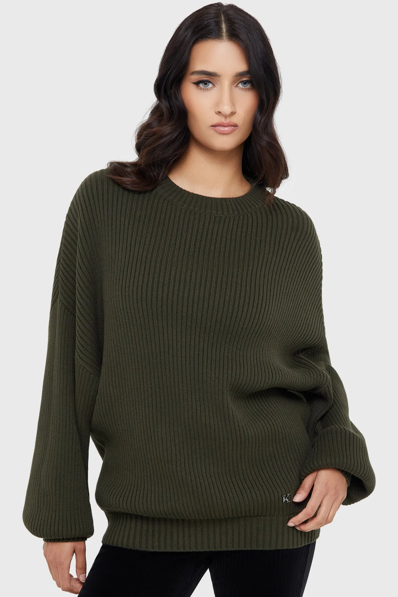 NonPill Surface Treatment Belinda Sweater [KHAKI]