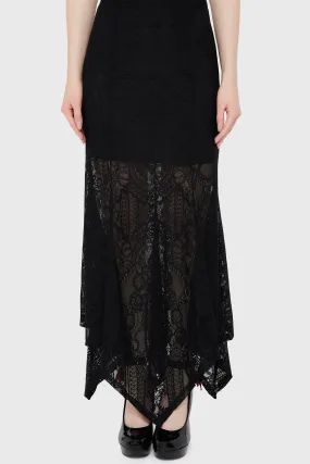 Belladonna Lace Maxi Skirt [Black] AntiOdorTechnology