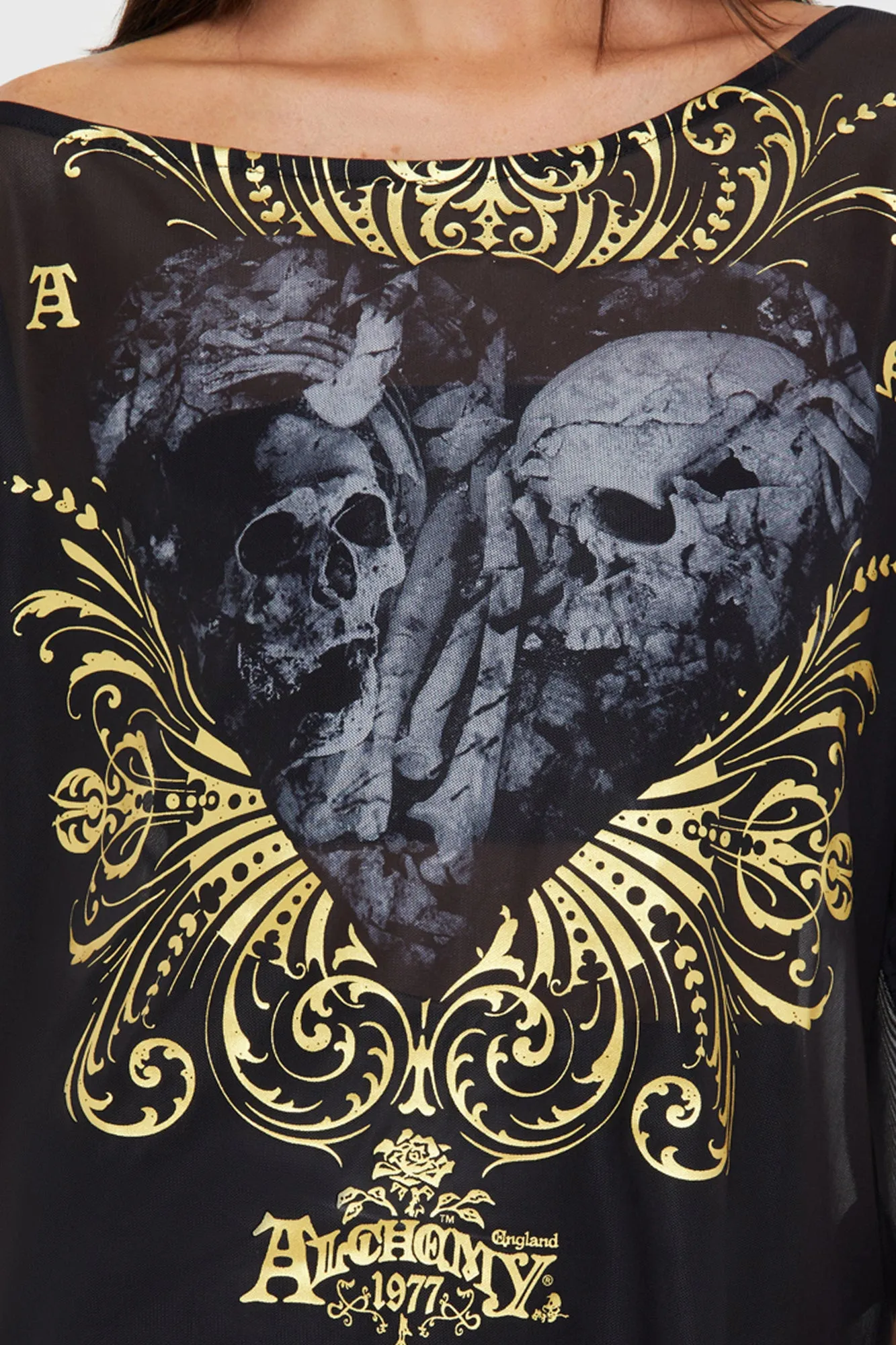 Beloved Immortal Top Contrast Stitch Detailing